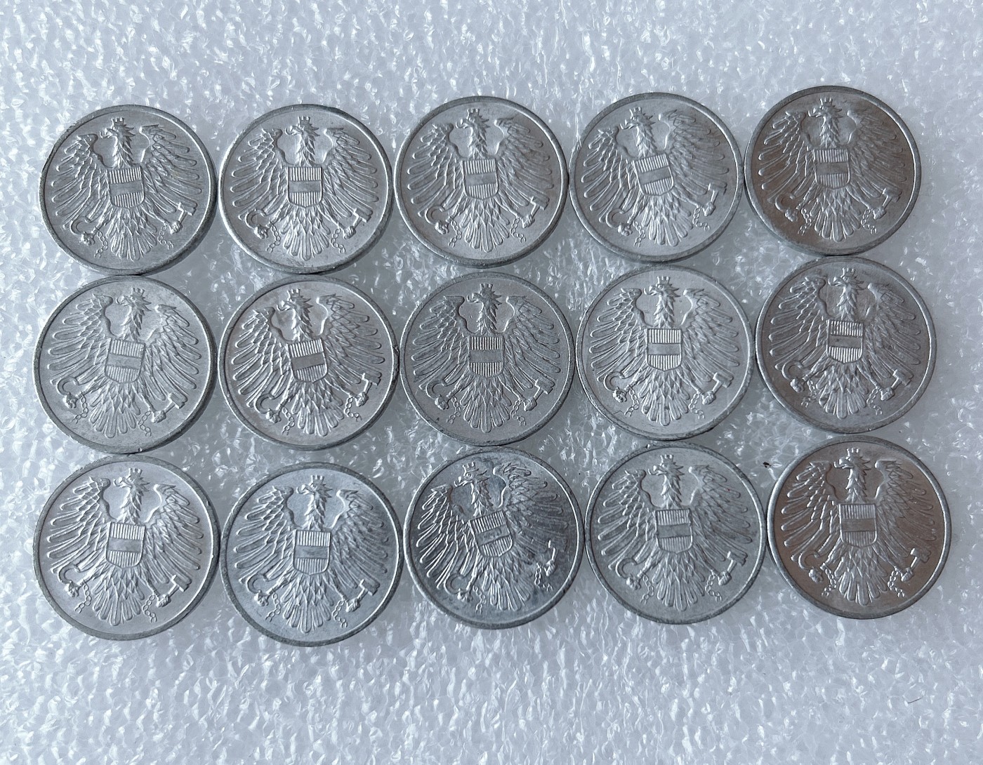 第一海外回流一元起拍收藏 散币场 第58期 奥地利2格罗申铝币 15枚