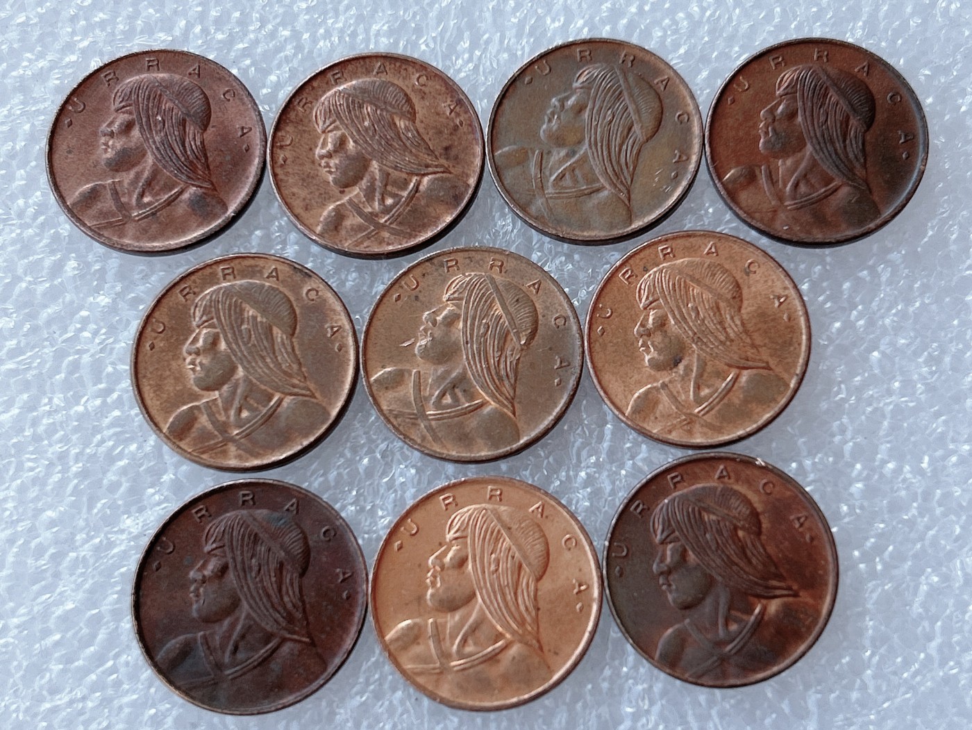 第一海外回流一元起拍收藏 散币场 第58期 巴拿马1分 印第安酋长乌拉卡 10枚