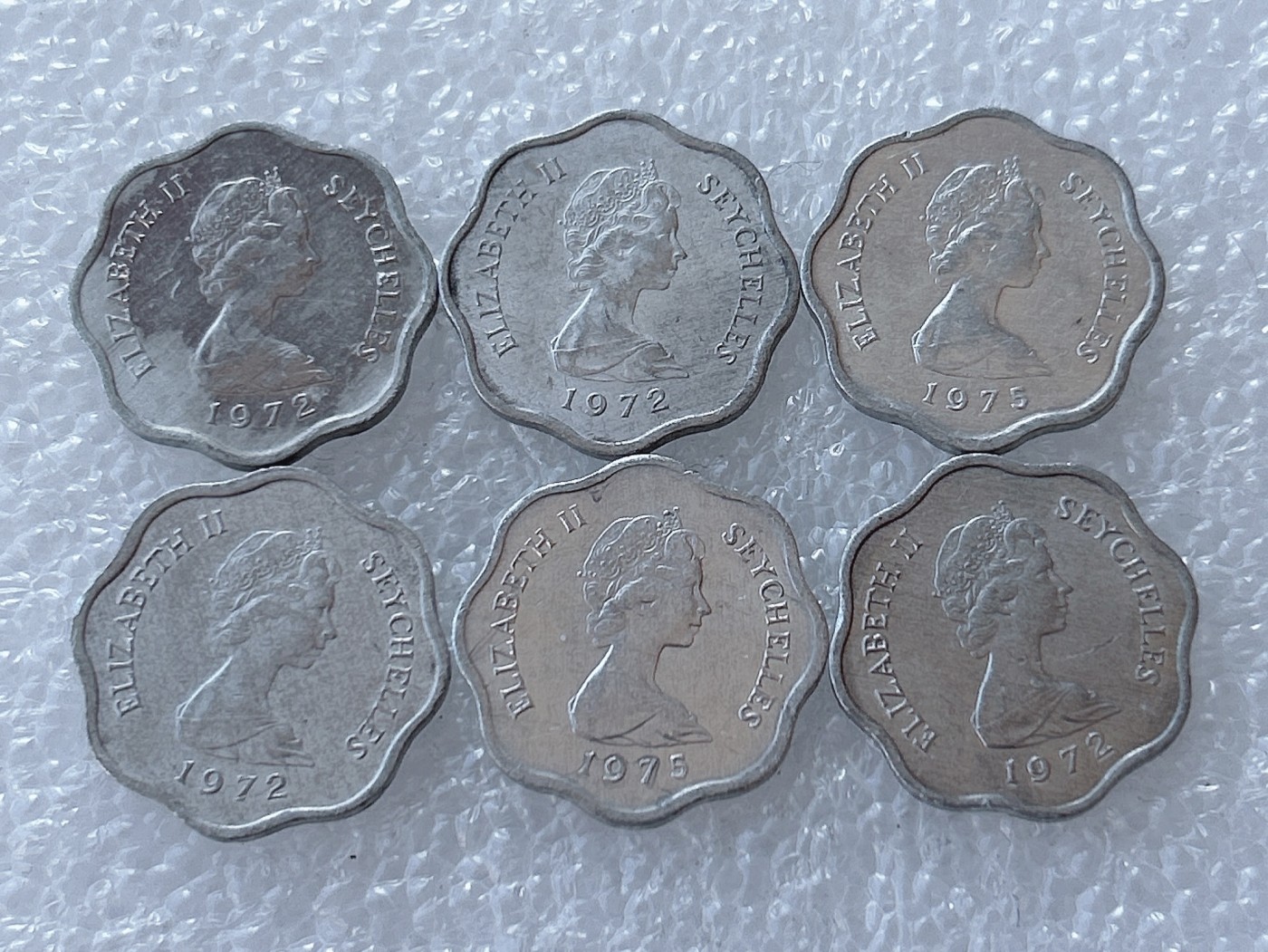 第一海外回流一元起拍收藏 散币场 第58期 塞舌尔5分铝币 6枚