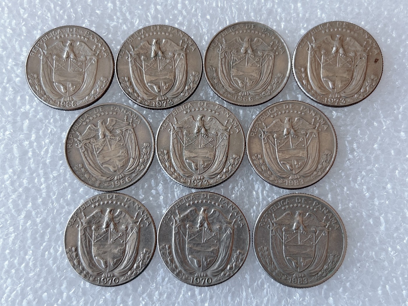 第一海外回流一元起拍收藏 散币场 第58期 巴拿马1/10巴波亚 10枚