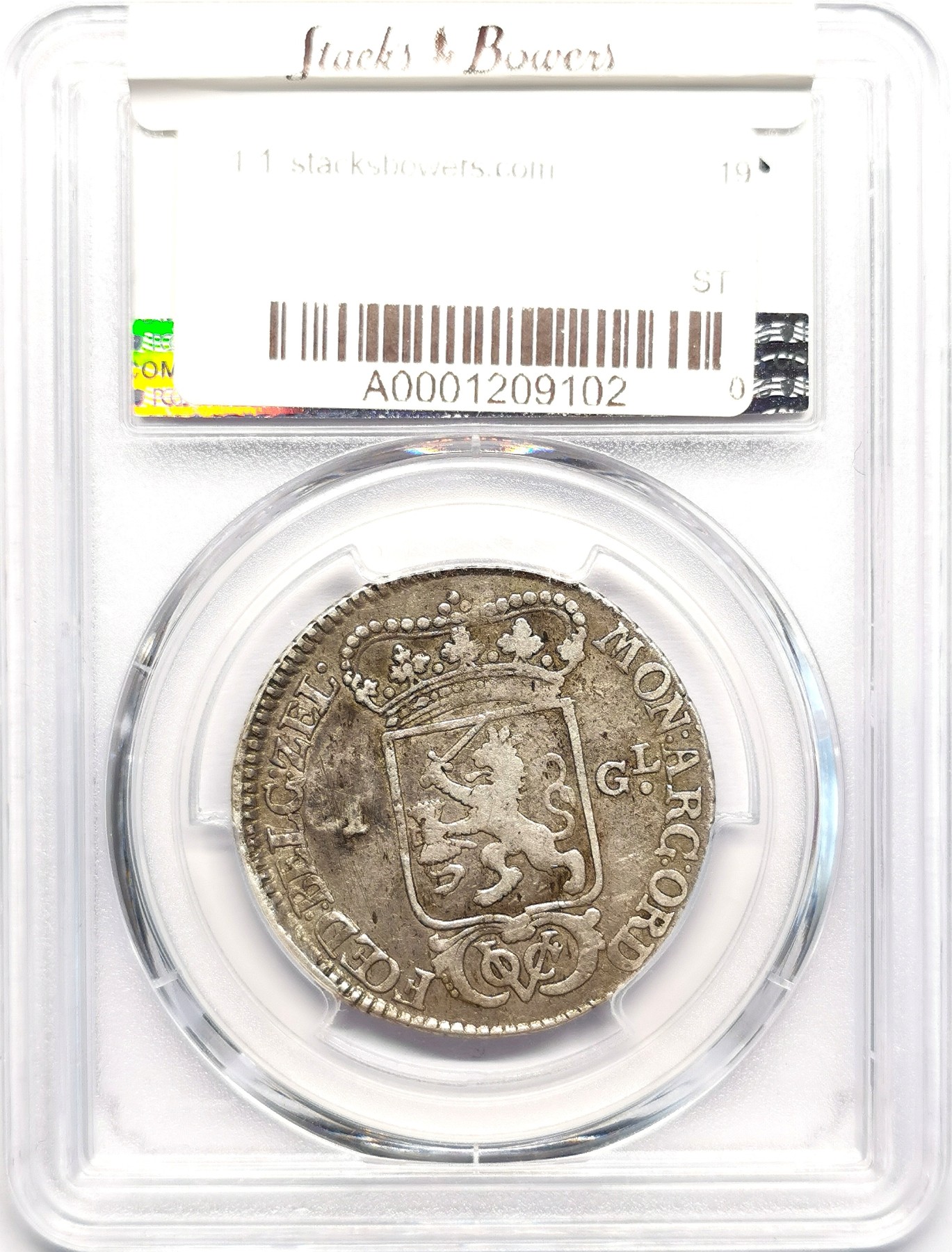 凡希社世界钱币微拍第二百五十九期 1811-54荷属东印度苏民纳苏丹国马都拉之星加盖泽兰1盾PCGS-VFD Bkingdom集藏！