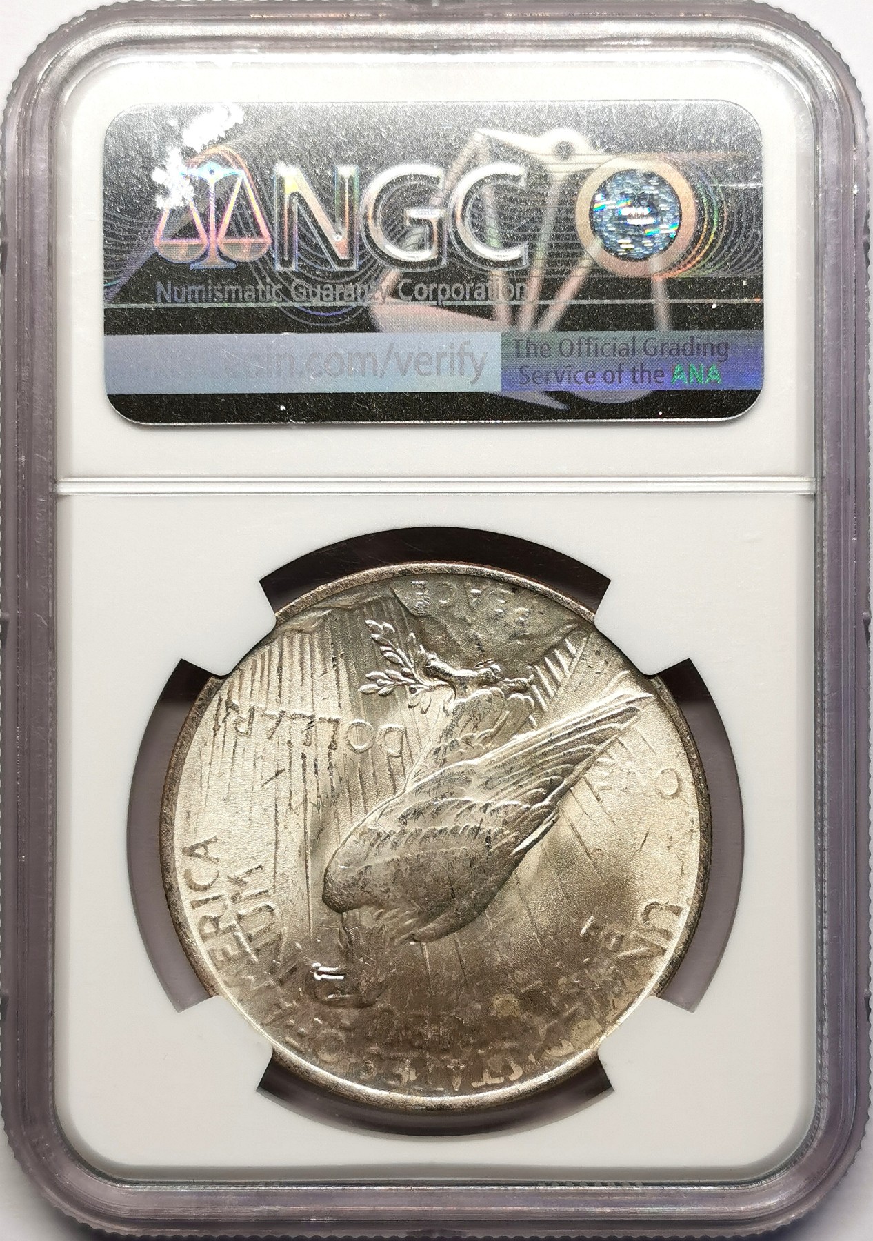 凡希社世界钱币微拍第二百五十九期 1923美国和平壹元NGC-MS65 强烈的车轮转光！