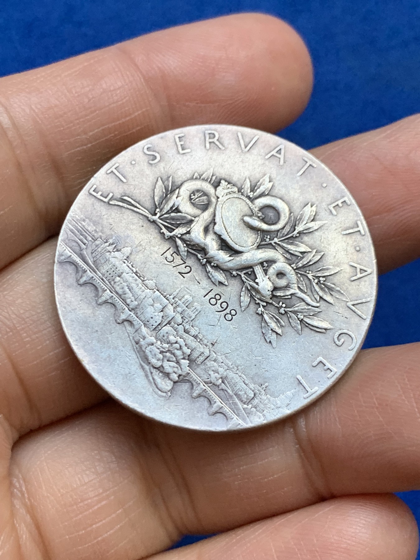 《竞宝斋》第237场- 周日，周一，周二，周日 疯狂4连拍 (全场包邮) 法国O.ROTY 巴黎股票交易所银质代币，19.88g，37mm，丰饶角边铭