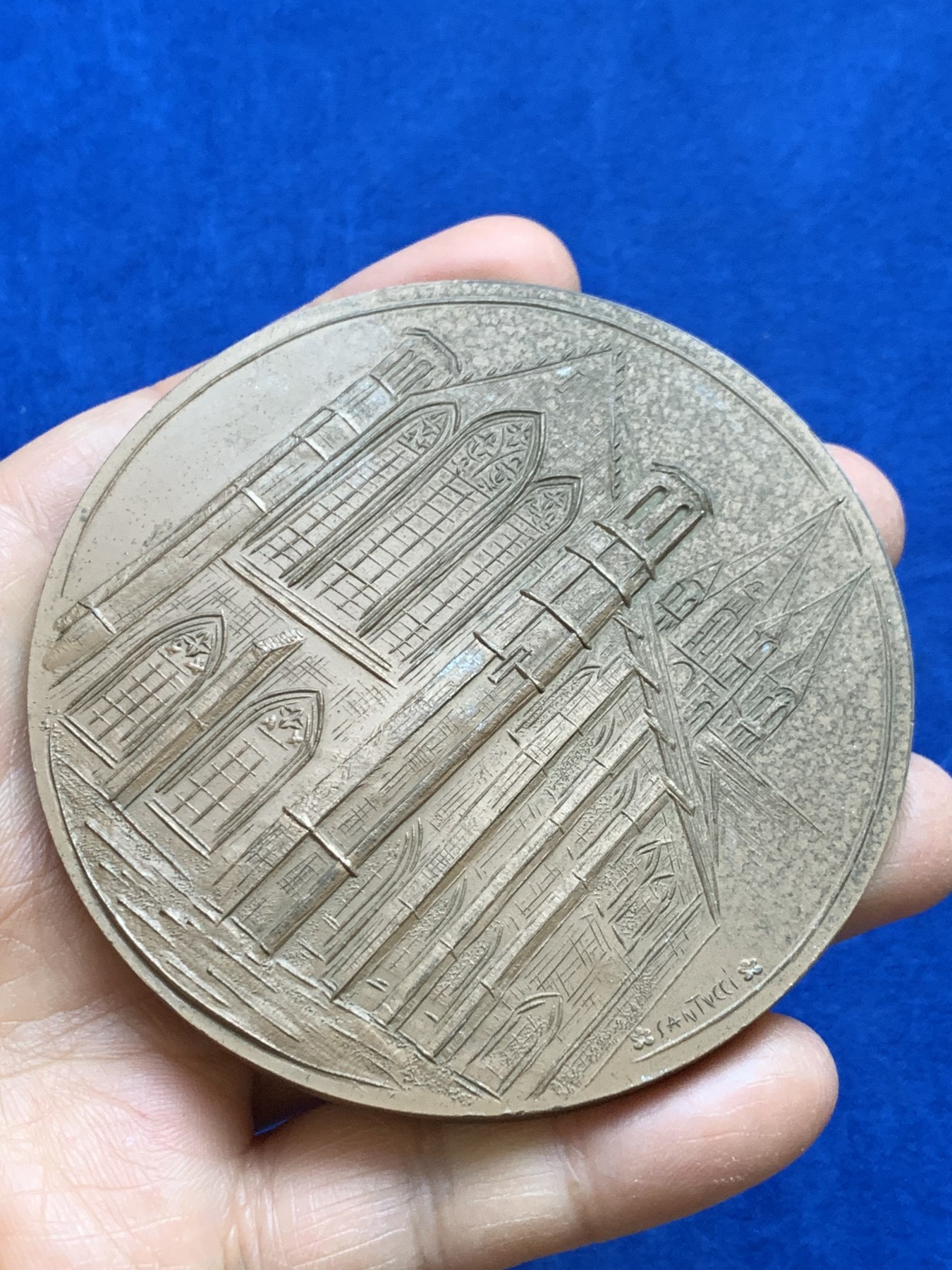 《竞宝斋》第237场- 周日，周一，周二，周日 疯狂4连拍 (全场包邮) 法国下诺曼底地区铜章，246.54g，81mm，1976+丰饶角铜标