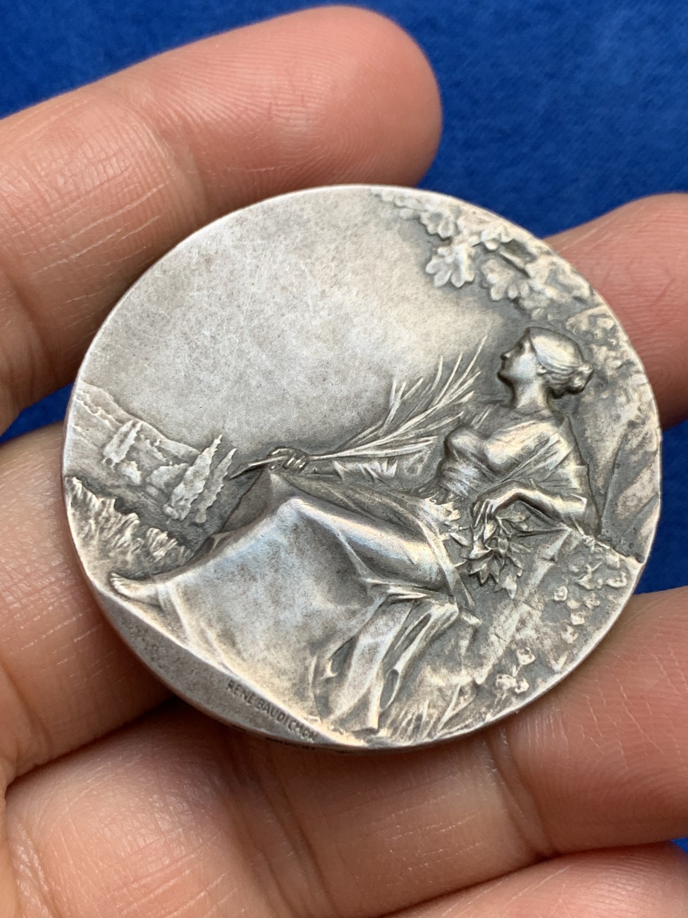 《竞宝斋》第237场- 周日，周一，周二，周日 疯狂4连拍 (全场包邮) 法国银章，由汽车提供，32.35g，41.2mm，野猪头+菱形银标