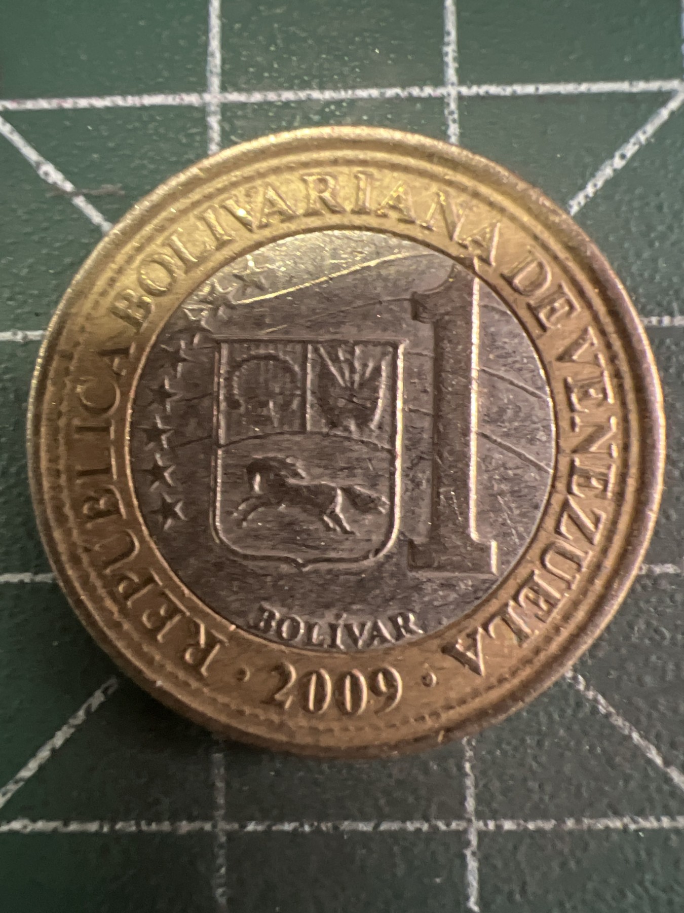 第589期 硬币专场 （无押金，捡漏，全场50包邮，偏远地区除外，接收代拍业务） 委内瑞拉1玻利瓦尔双色币