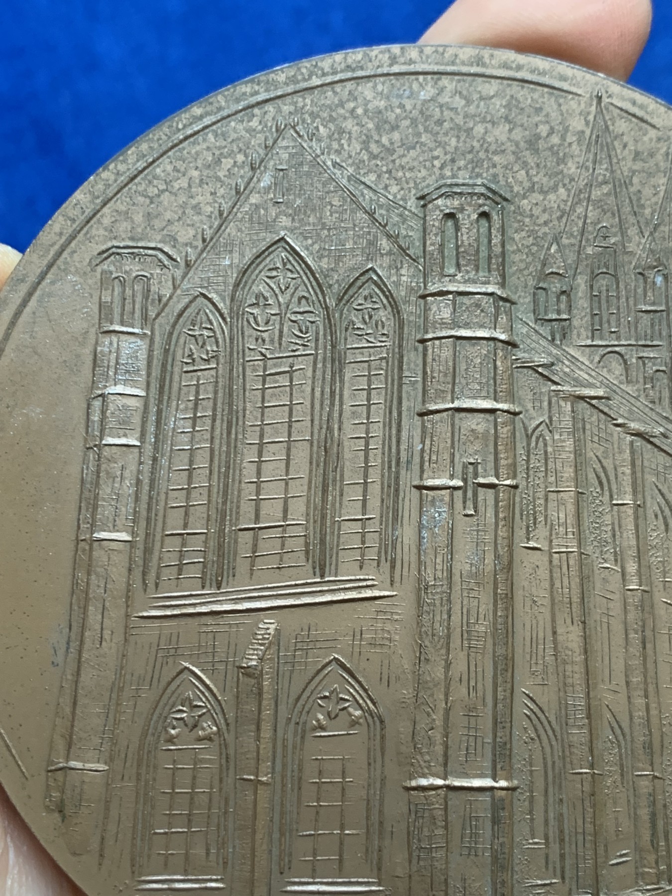 《竞宝斋》第237场- 周日，周一，周二，周日 疯狂4连拍 (全场包邮) 法国下诺曼底地区铜章，246.54g，81mm，1976+丰饶角铜标