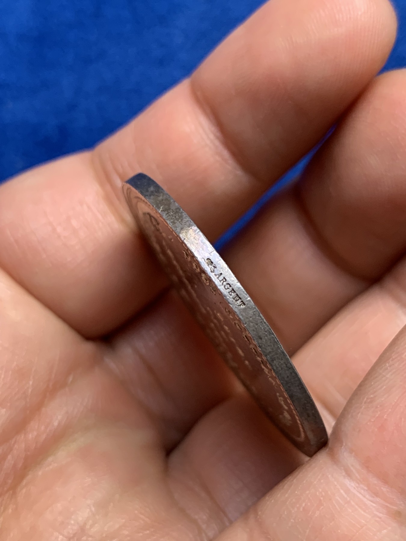 《竞宝斋》第237场- 周日，周一，周二，周日 疯狂4连拍 (全场包邮) 法国里昂丝绸生产商和经销商银章，20.8克，36.7mm，丰饶角边铭，女神不缺斤少两