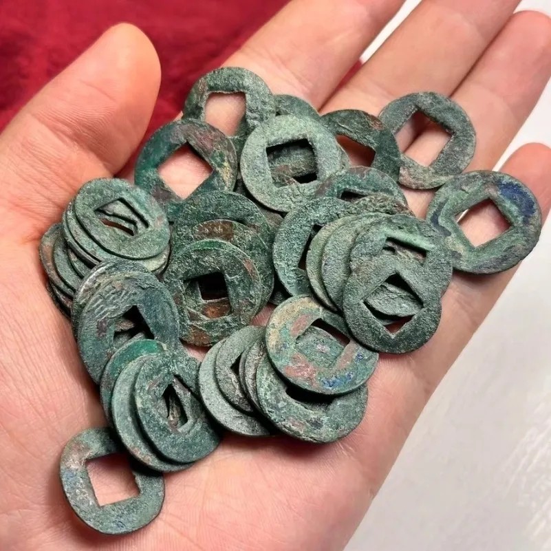 240118-2 弱品,有锈,筒子开原状态五铢,一组10枚,保真随机发货