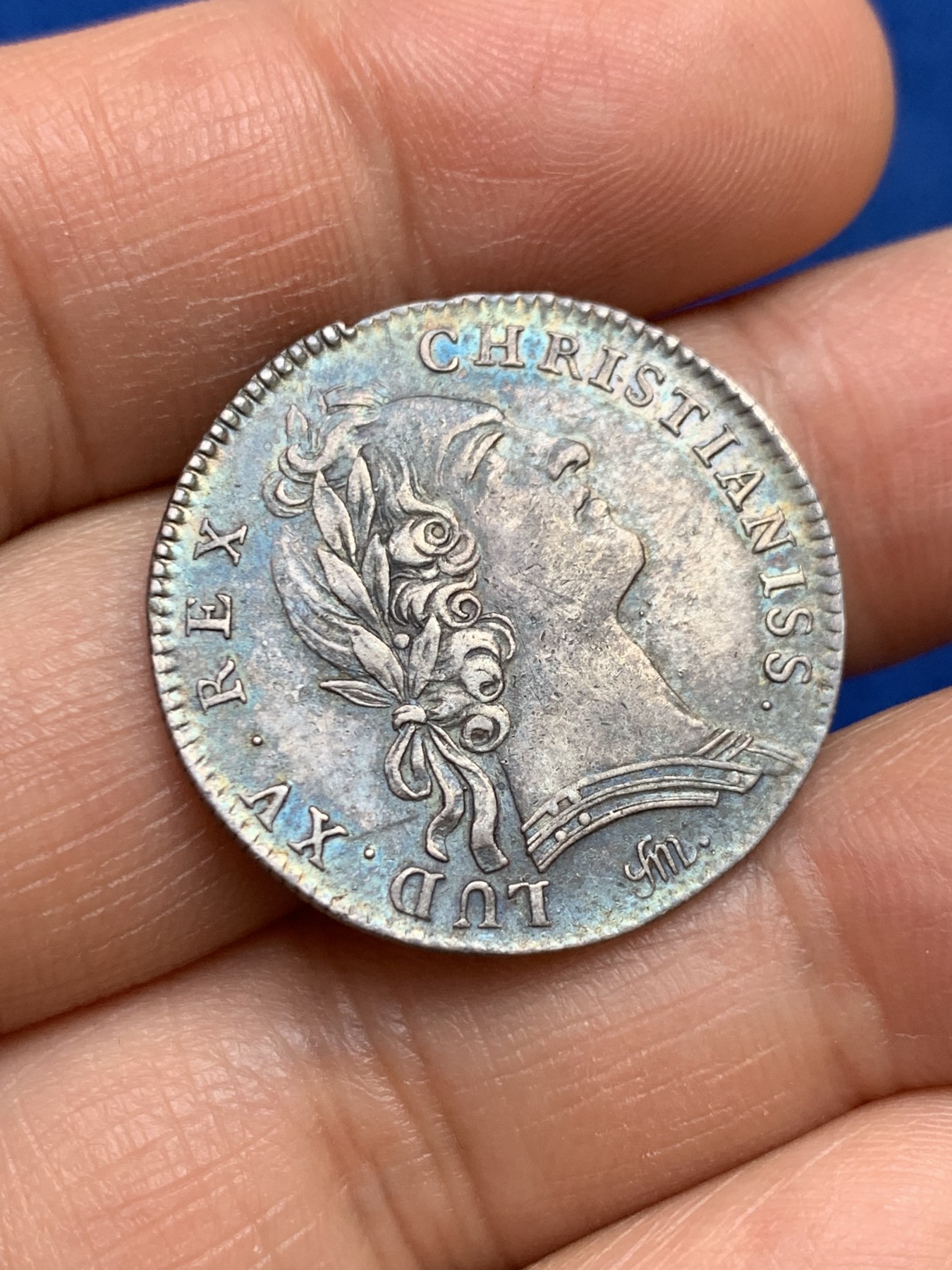 《竞宝斋》第237场- 周日，周一，周二，周日 疯狂4连拍 (全场包邮) 法国路易十五时期天马行空银质jeton，4.93g，27.6mm