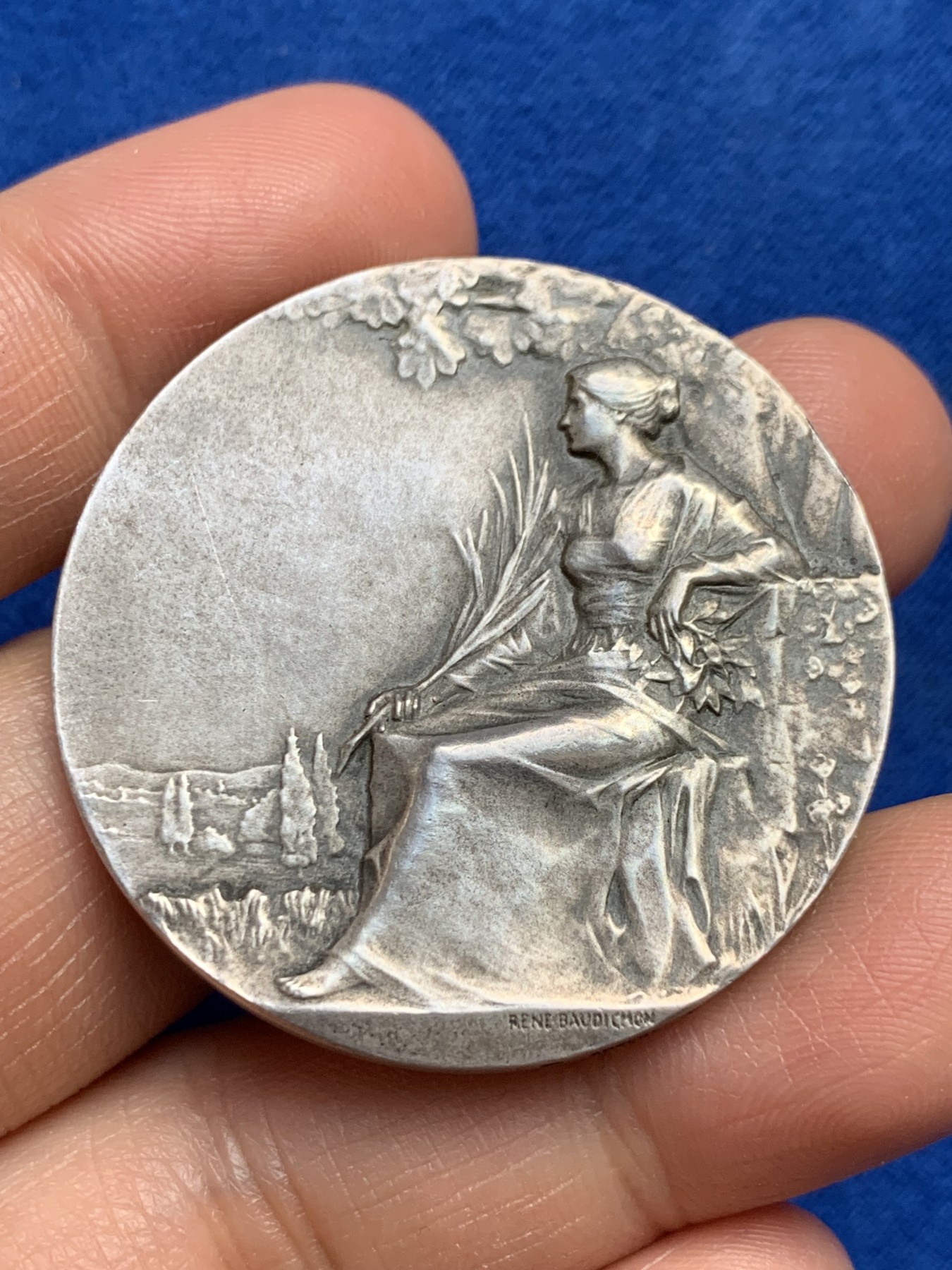 《竞宝斋》第237场- 周日，周一，周二，周日 疯狂4连拍 (全场包邮) 法国银章，由汽车提供，32.35g，41.2mm，野猪头+菱形银标