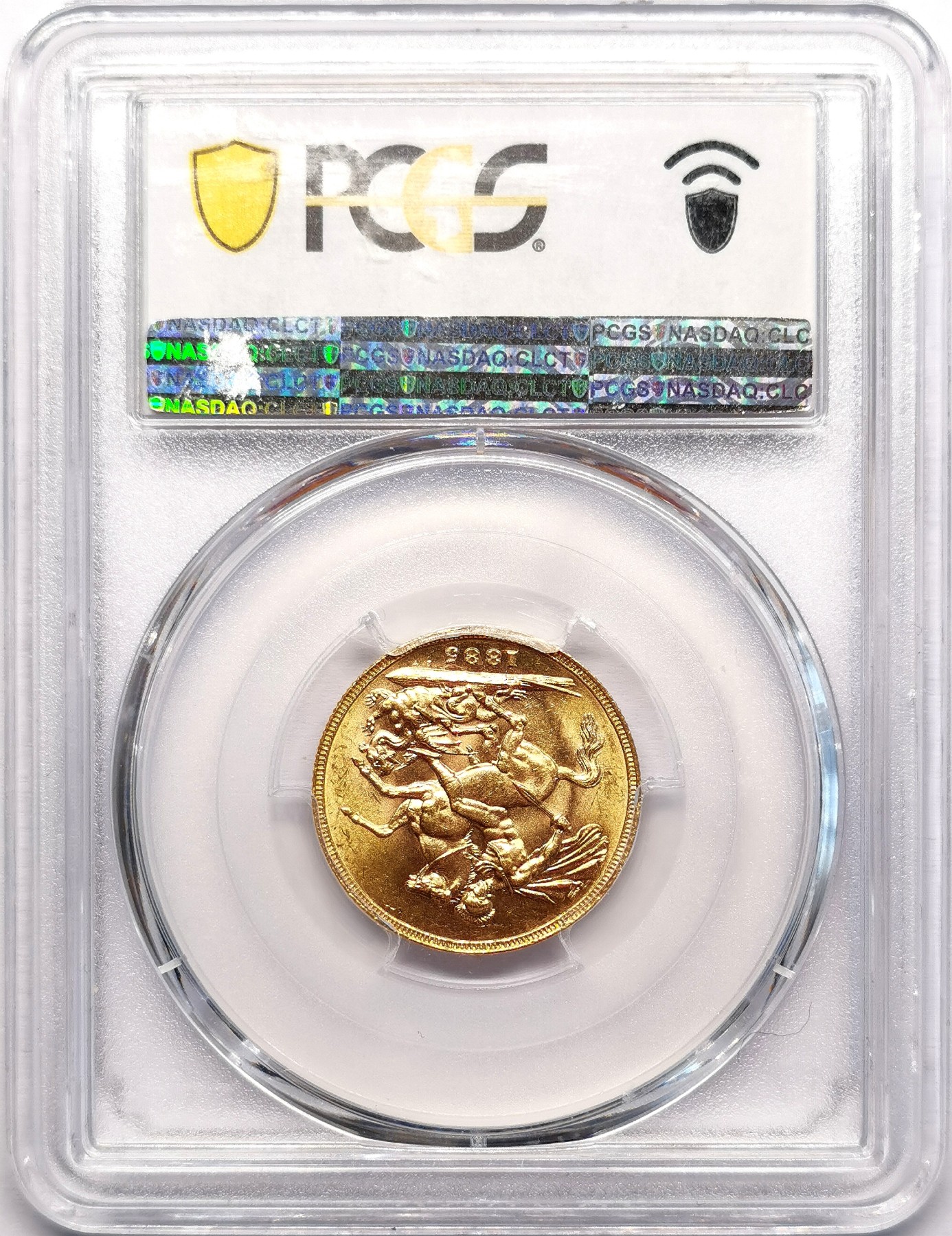 凡希社世界钱币微拍第二百五十九期 荐！1885M澳大利亚小维索维林金币PCGS-MS62 墨尔本厂，小字BP版，书价高昂的收藏级品质！