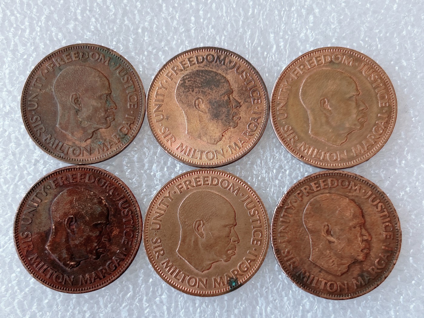 第一海外回流一元起拍收藏 散币场 第59期 塞拉利昂1964年1分独立后首版米尔顿·马尔盖像