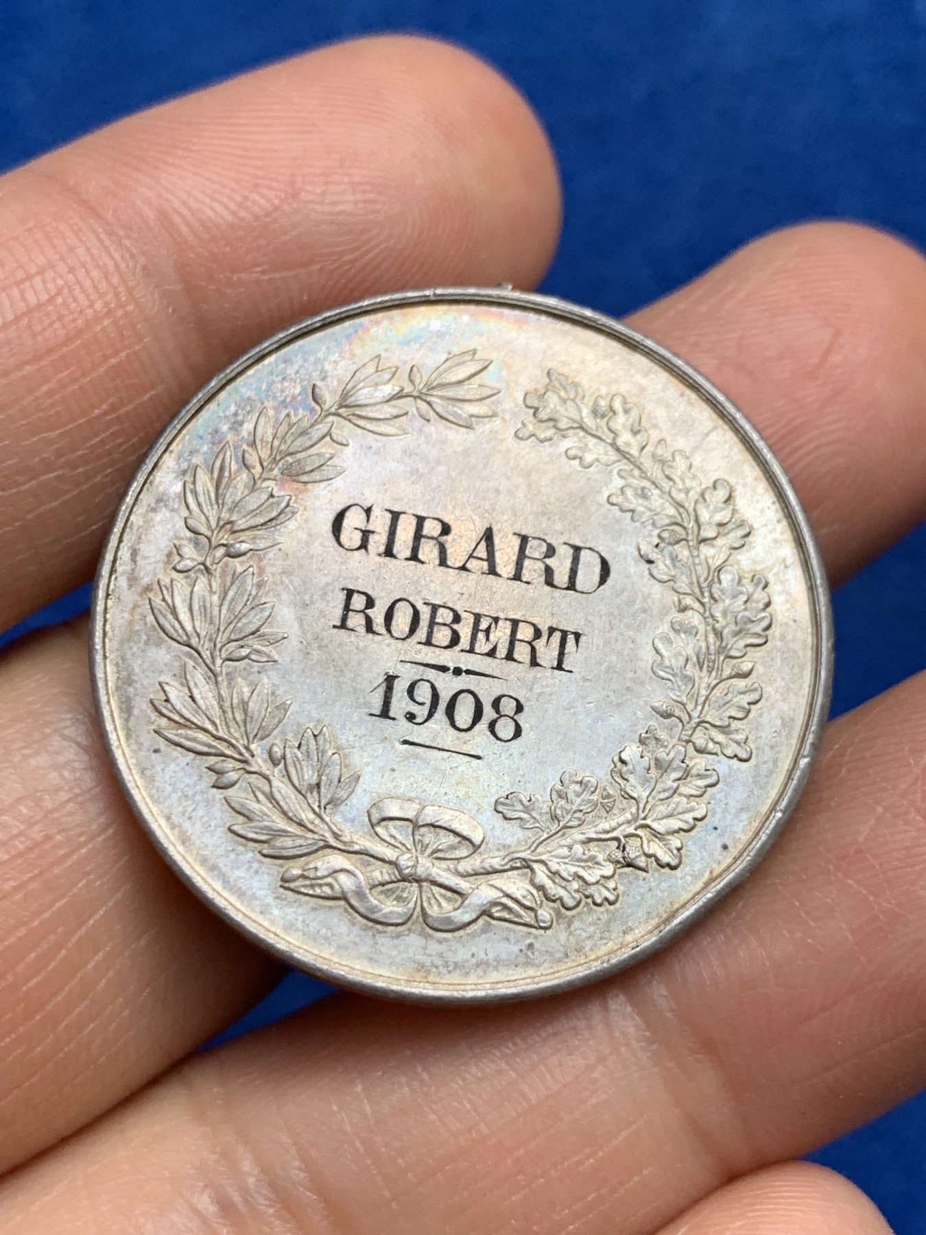 《竞宝斋》第237场- 周日，周一，周二，周日 疯狂4连拍 (全场包邮) 法国银质jeton，图尔医学院，15.98g，33mm，丰饶角边铭，去吊环