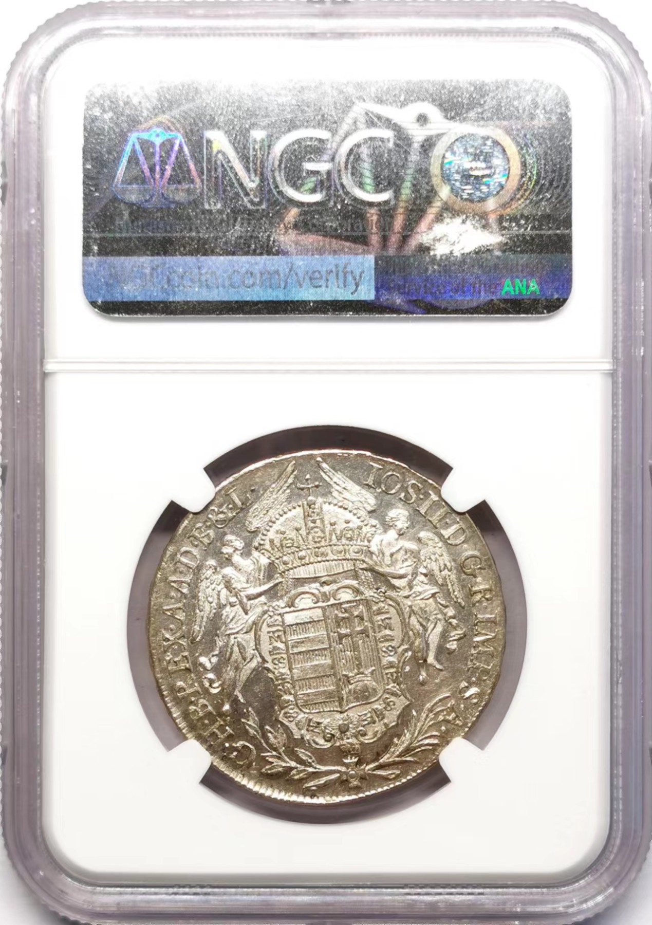 凡希社世界钱币微拍第二百五十九期 1782B匈牙利王国圣母子1/2泰勒NGC-MS62+