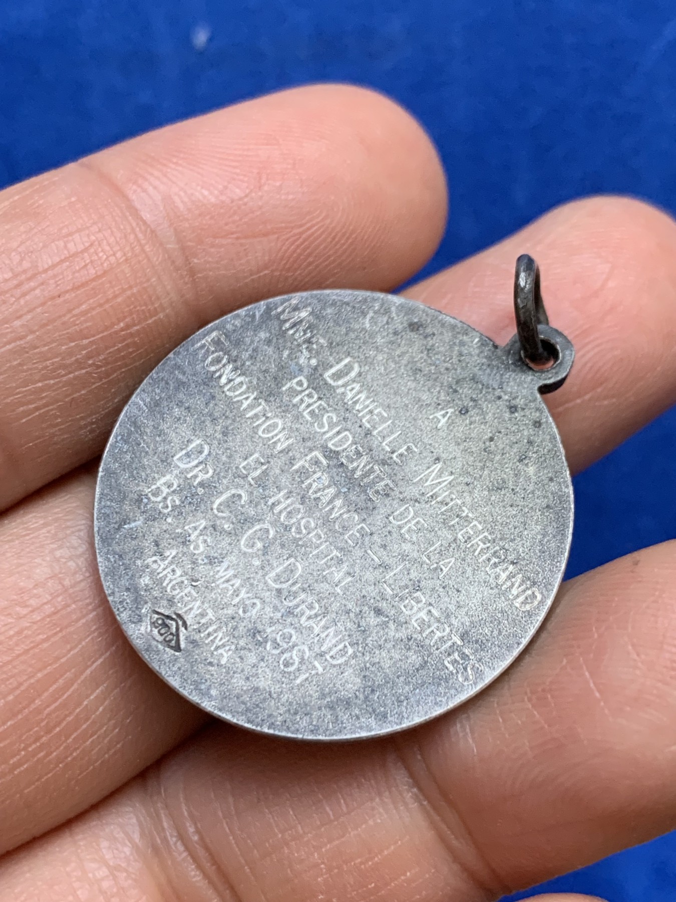 《竞宝斋》第237场- 周日，周一，周二，周日 疯狂4连拍 (全场包邮) 法国1987年杜兰德医院银章，12.8g，30.2mm，含银90%