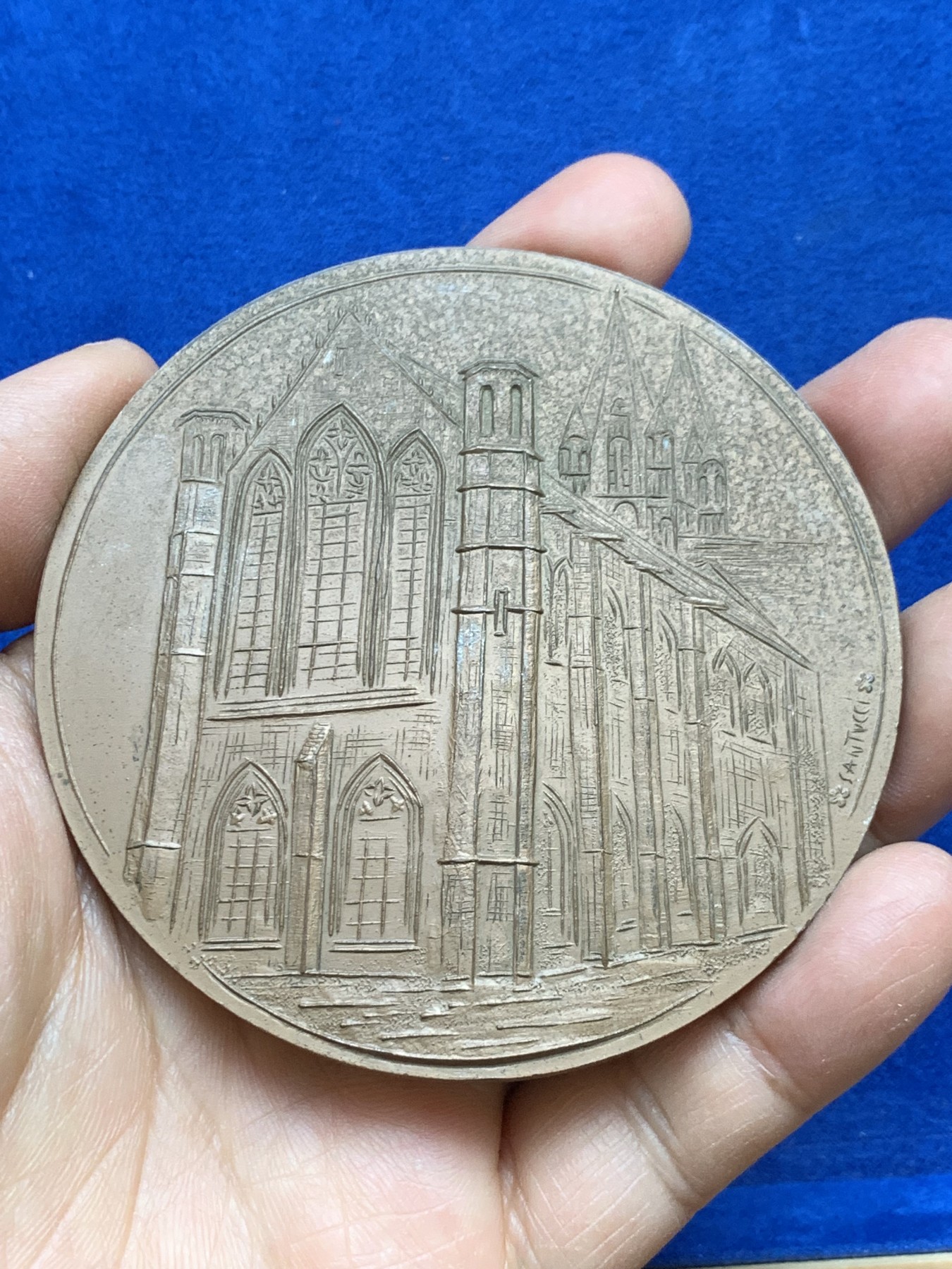 《竞宝斋》第237场- 周日，周一，周二，周日 疯狂4连拍 (全场包邮) 法国下诺曼底地区铜章，246.54g，81mm，1976+丰饶角铜标