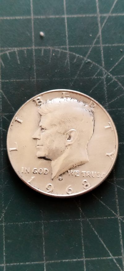 外国硬币初藏散币银币第19场 - 美国半元银币1968年原光