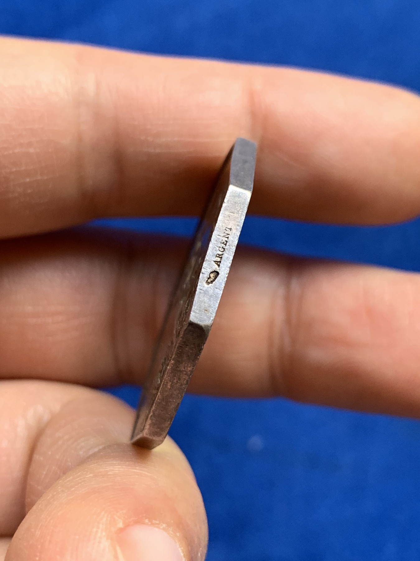 《竞宝斋》第237场- 周日，周一，周二，周日 疯狂4连拍 (全场包邮) 法国八角银质代币，罗纳商会，奔跑的墨丘利，16.45g，32mm，丰饶角边铭