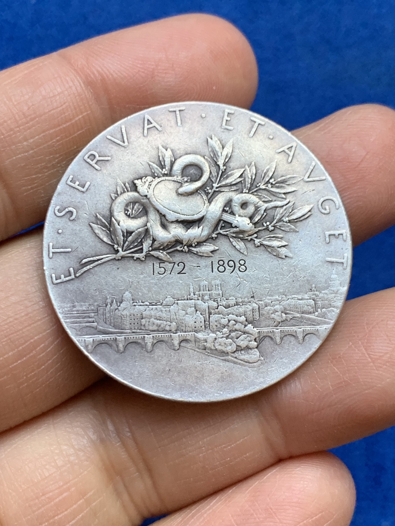 《竞宝斋》第237场- 周日，周一，周二，周日 疯狂4连拍 (全场包邮) 法国O.ROTY 巴黎股票交易所银质代币，19.88g，37mm，丰饶角边铭