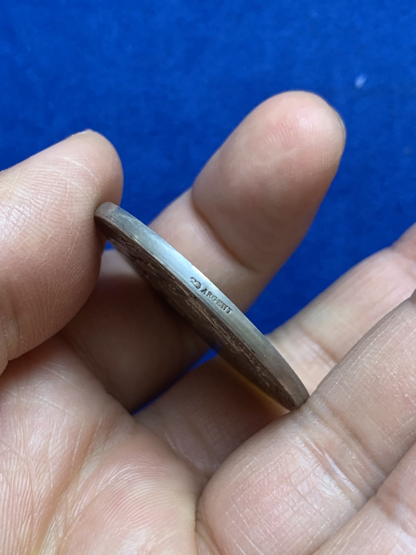 《竞宝斋》第237场- 周日，周一，周二，周日 疯狂4连拍 (全场包邮) 法国银章，贝桑松储蓄银行，20.51g，35.8mm，丰饶角边铭