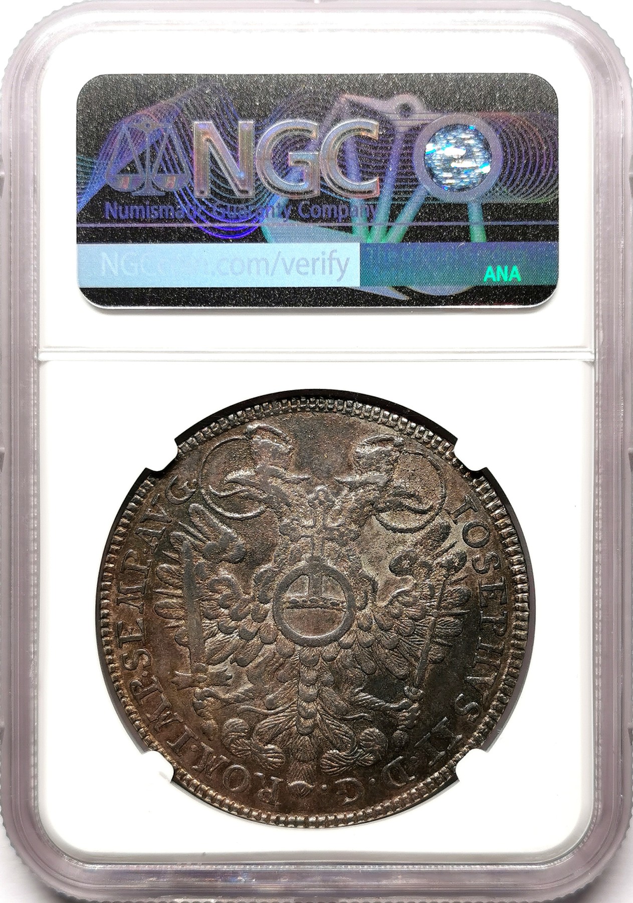 凡希社世界钱币微拍第二百五十九期 1765SR神罗纽伦堡城市景观泰勒大银NGC-AU53 深色五彩味道舒服！