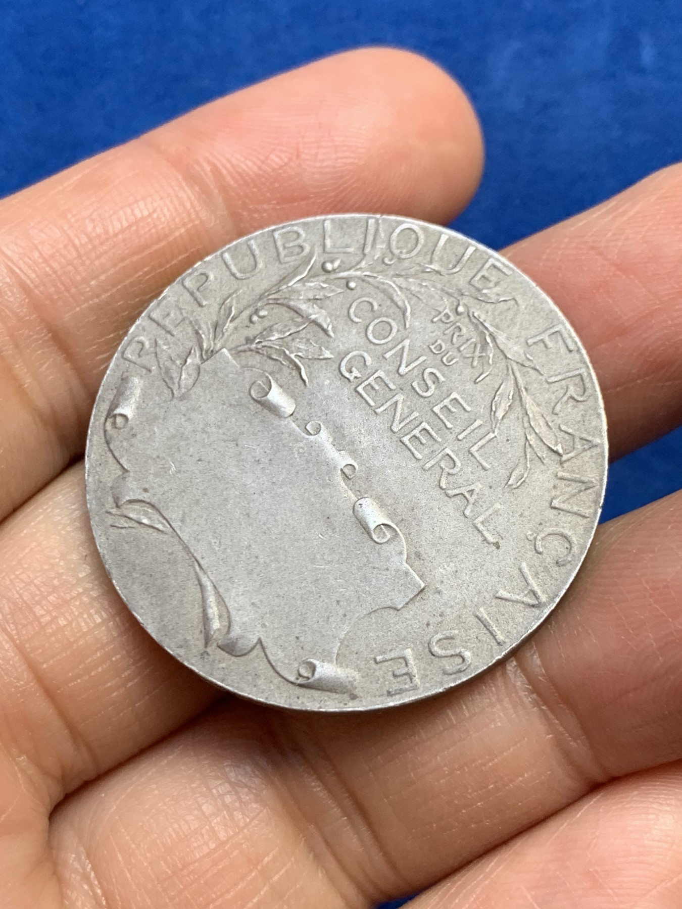 《竞宝斋》第237场- 周日，周一，周二，周日 疯狂4连拍 (全场包邮) 法国银质代币，塞纳河和瓦兹省总理事会，22.82g，35.8mm，丰饶角2银标