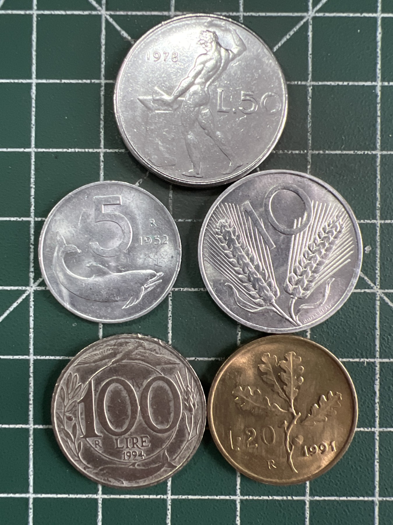 第514期  硬币专场 （无押金，捡漏，全场50包邮，偏远地区除外，接收代拍业务） 意大利五枚