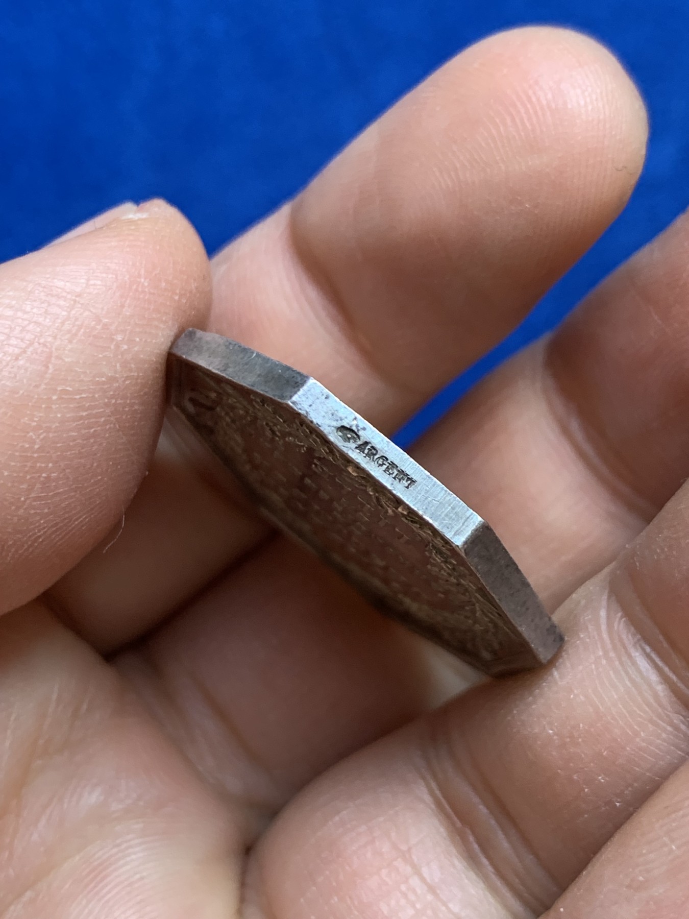 《竞宝斋》第237场- 周日，周一，周二，周日 疯狂4连拍 (全场包邮) 法国八角银章，里尔银行，14.19g，29.8mm，手指边铭