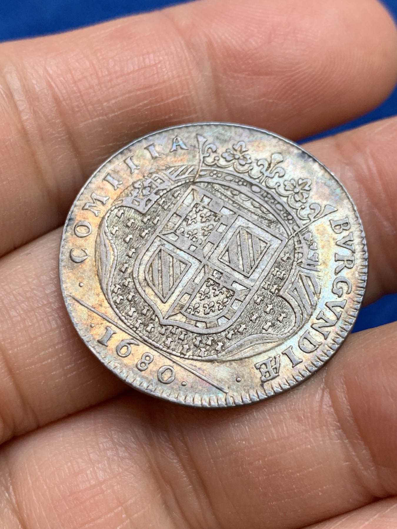 《竞宝斋》第237场- 周日，周一，周二，周日 疯狂4连拍 (全场包邮) 法国1680年奈梅亨和约签订纪念银质jeton，8.02g，29.6mm，铭文“我把和平强加给我的敌人，你们将享受它金色的果实”，黄油底光