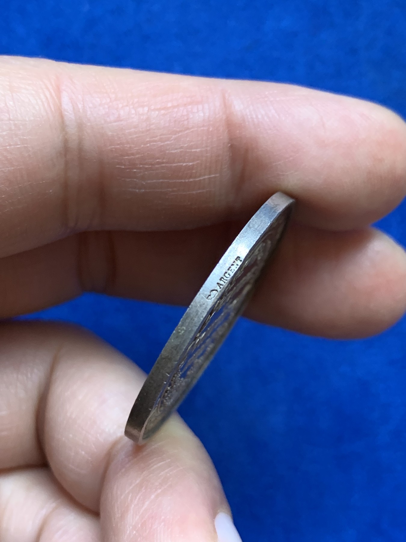 《竞宝斋》第237场- 周日，周一，周二，周日 疯狂4连拍 (全场包邮) 法国埃尔伯夫商会银质jeton，14.25g，33.7mm，丰饶角边铭，黄油彩，底板好