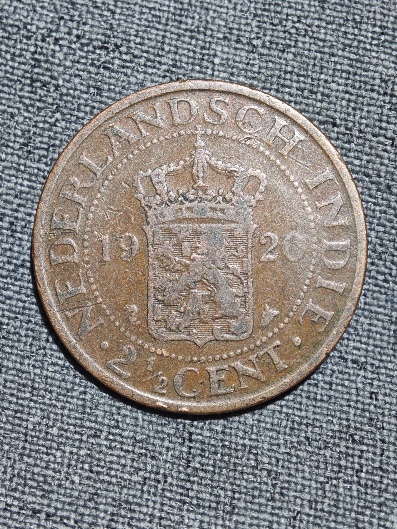 外国硬币收藏第8期 稀少年份荷属东印度公司1920年2分半铜币