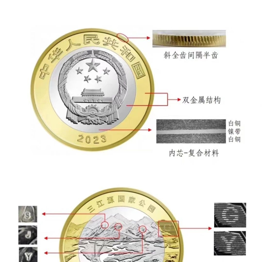 240118-2 三江源大熊猫国家公园纪念币全新正品银行一对两卷40枚