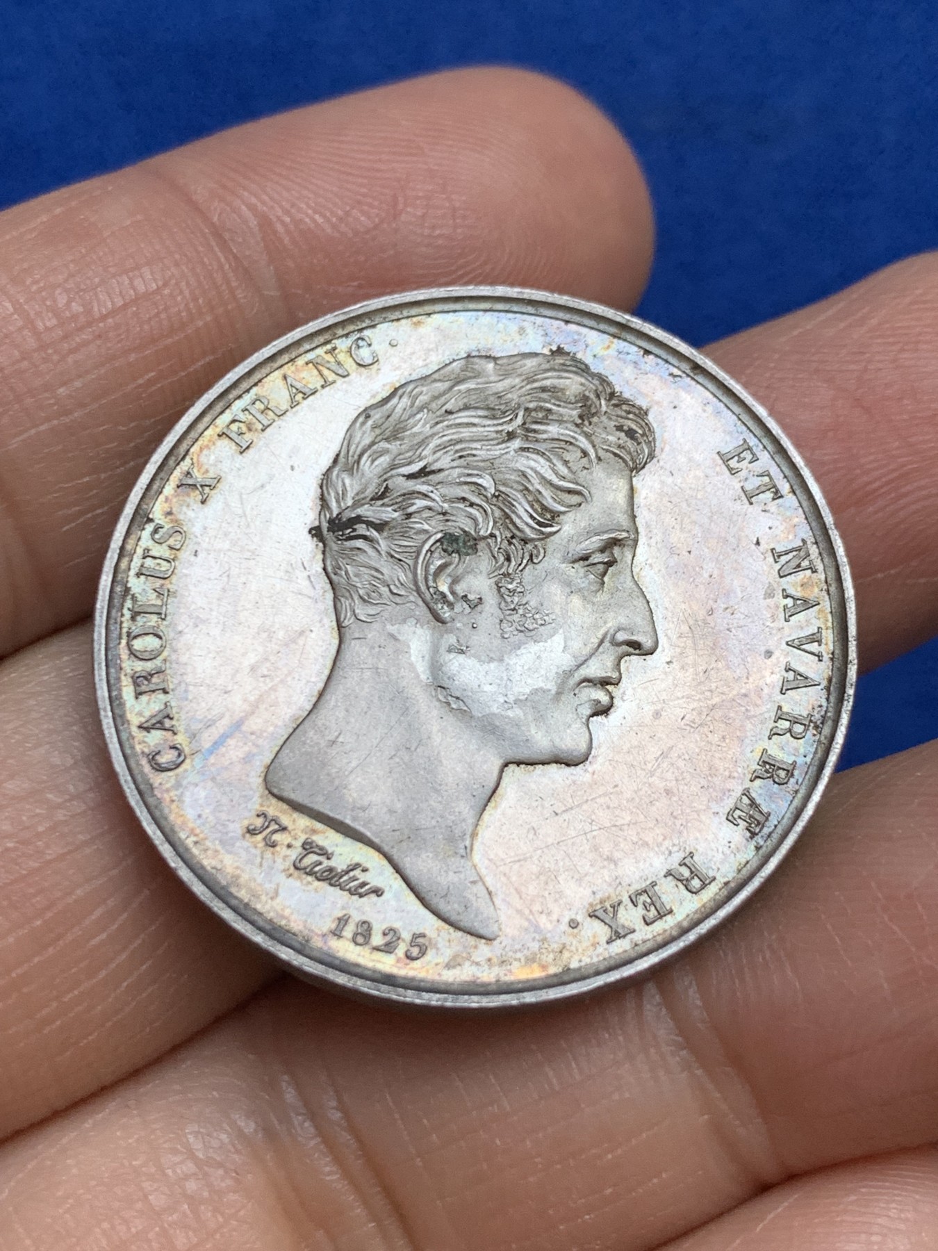 《竞宝斋》第237场- 周日，周一，周二，周日 疯狂4连拍 (全场包邮) 法国查理十世拉罗谢尔商会银质jeton，港口帆樯如云，17.72g，33mm，1832年以前早期无边铭