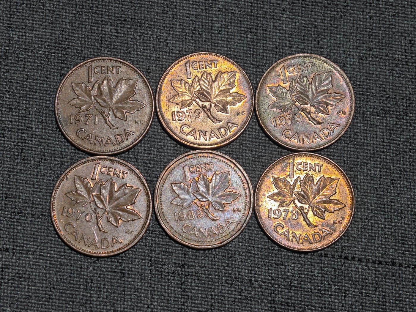 外国硬币收藏第8期 加拿大英女王1分6枚