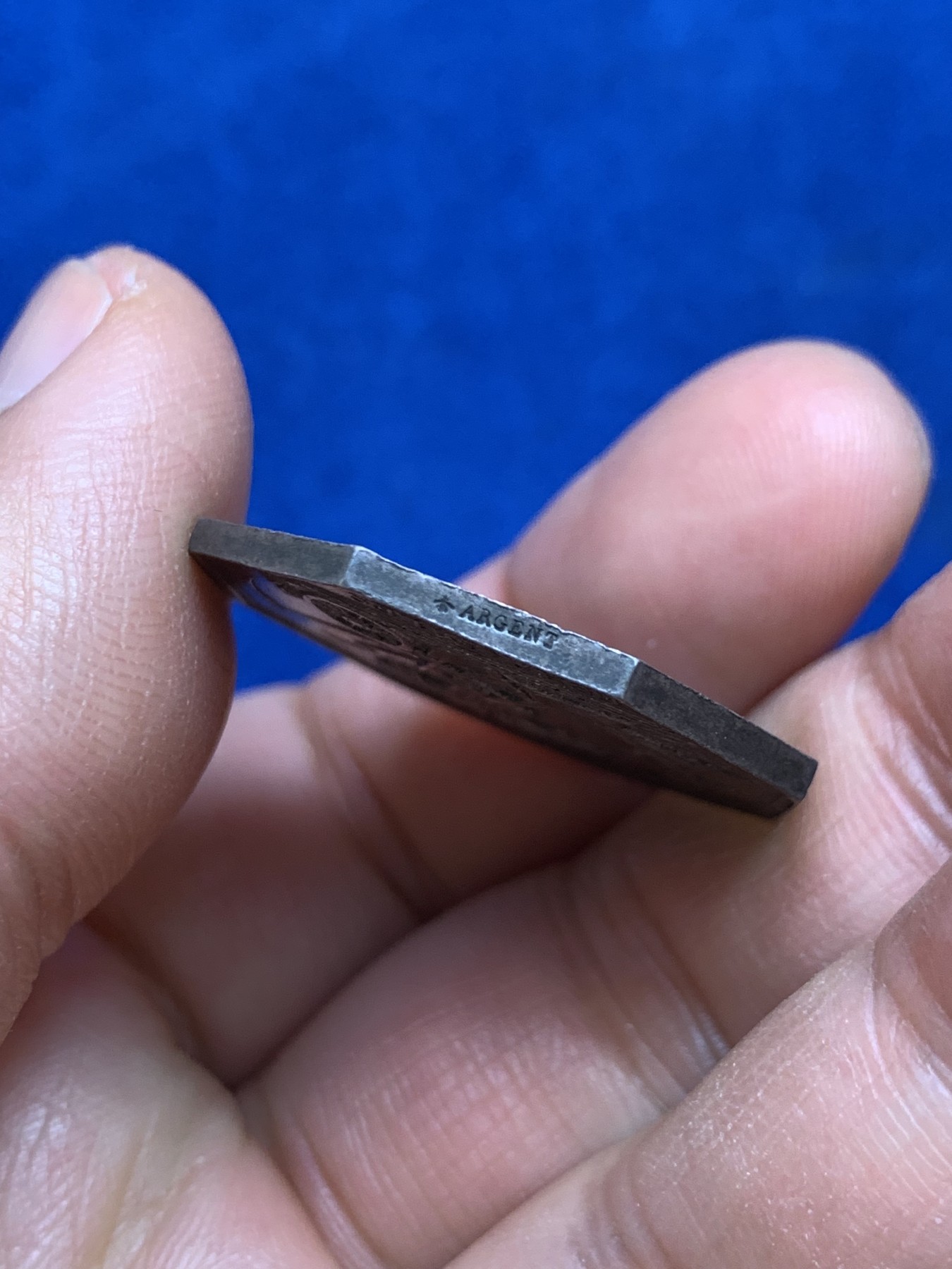 《竞宝斋》第237场- 周日，周一，周二，周日 疯狂4连拍 (全场包邮) 法国八角银质代币，塞纳河和瓦兹省的帝国农业和艺术，11.57g，29.2mm，蜜蜂边铭