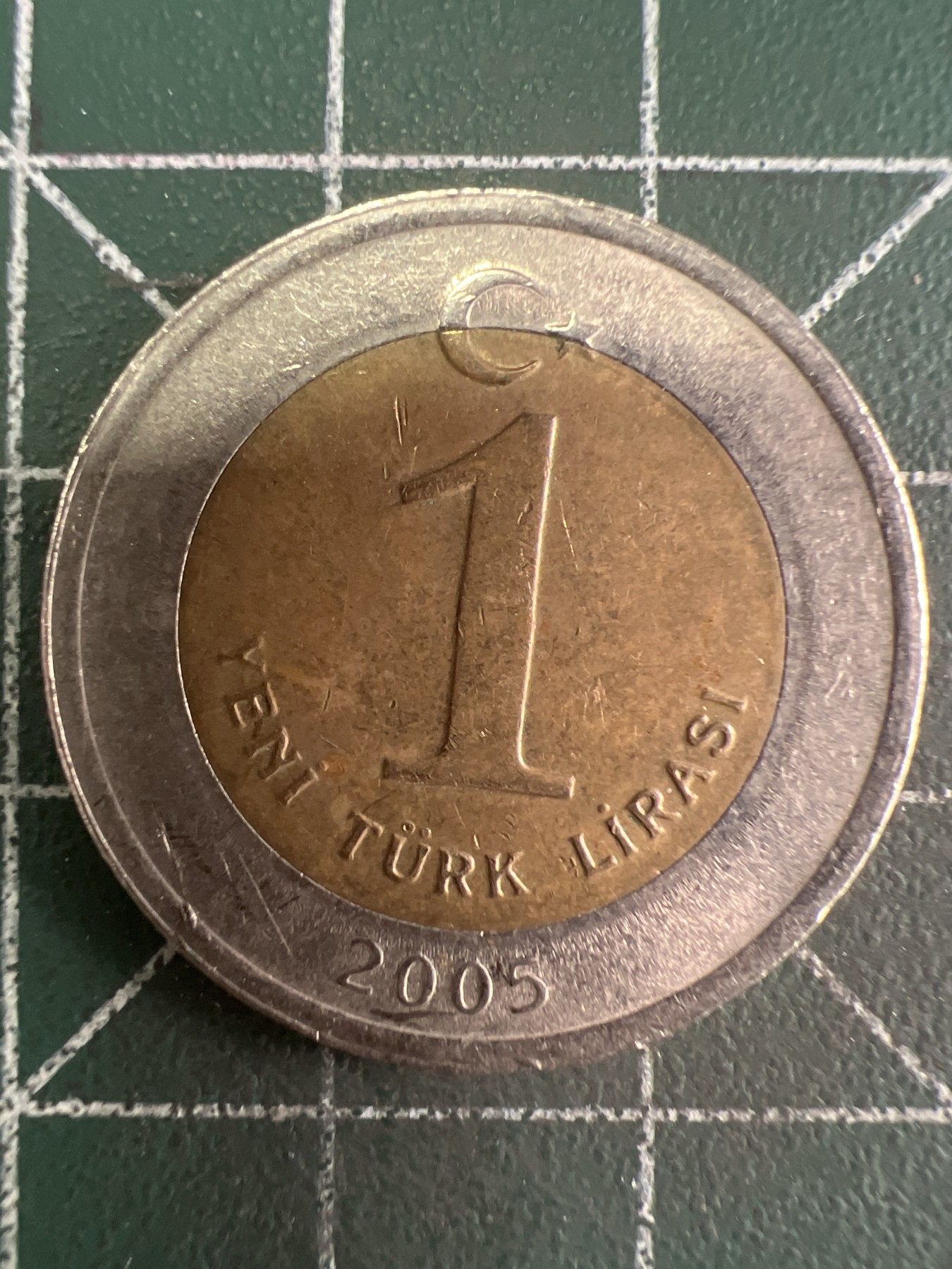 第515期  硬币专场 （无押金，捡漏，全场50包邮，偏远地区除外，接收代拍业务） 土耳其1里拉  双色币