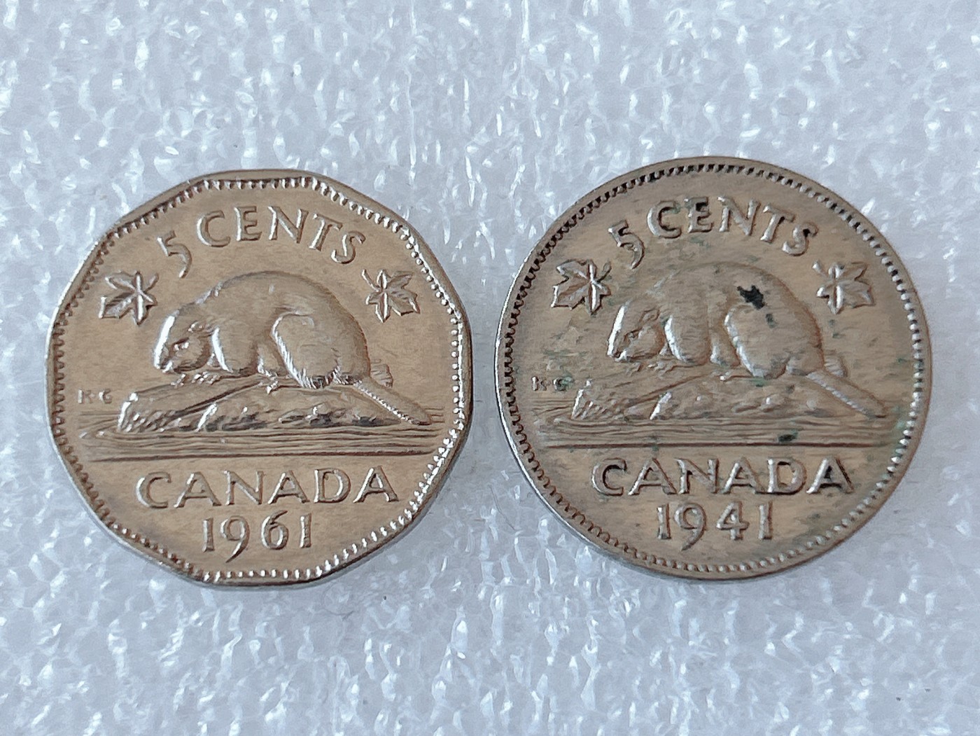 第一海外回流一元起拍收藏 散币场 第59期 加拿大5分海狸动物 伊二+乔六