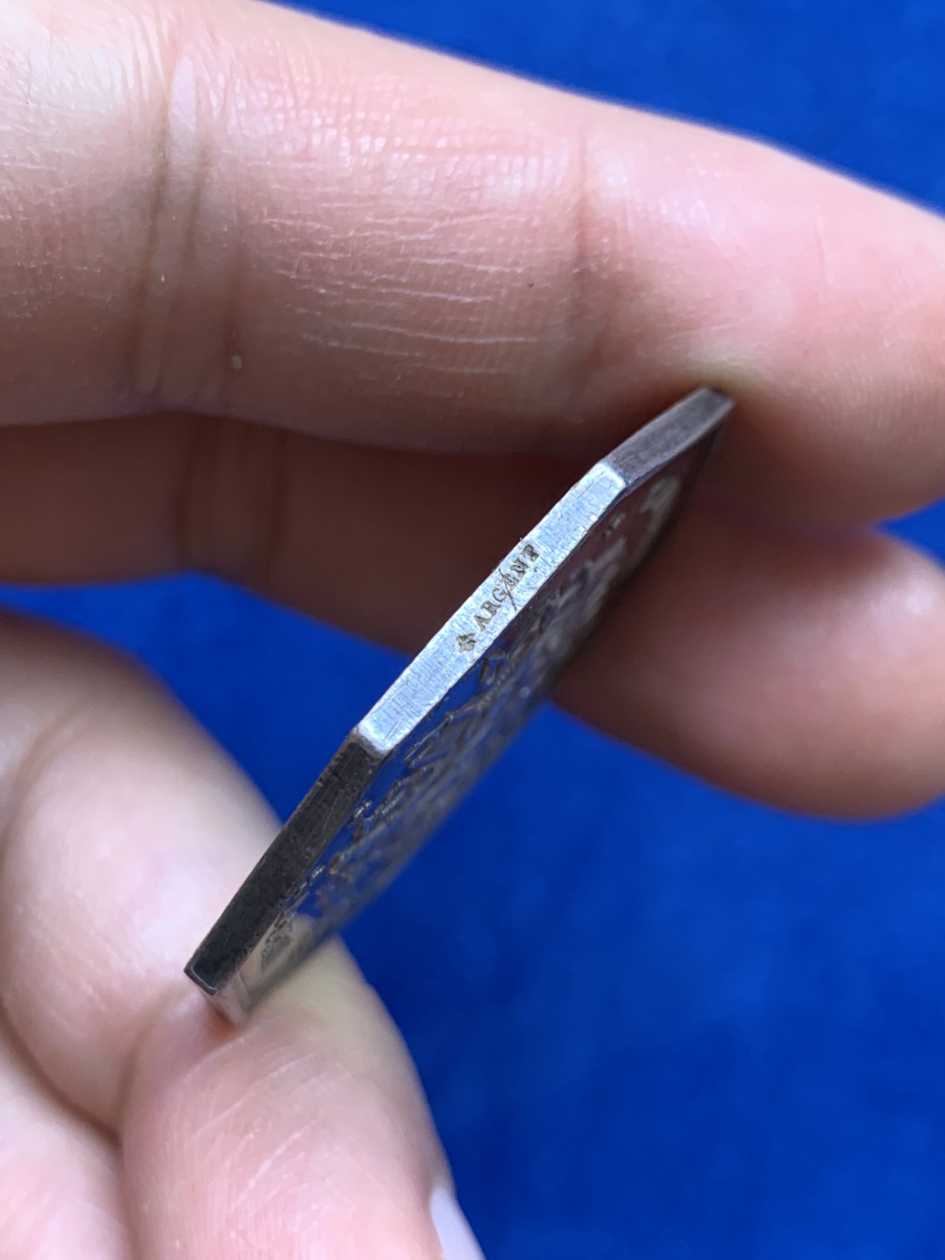 《竞宝斋》第237场- 周日，周一，周二，周日 疯狂4连拍 (全场包邮) 法国八角银章，塞纳河工会，18.42g，36.7mm，1860-1879年蜜蜂边铭