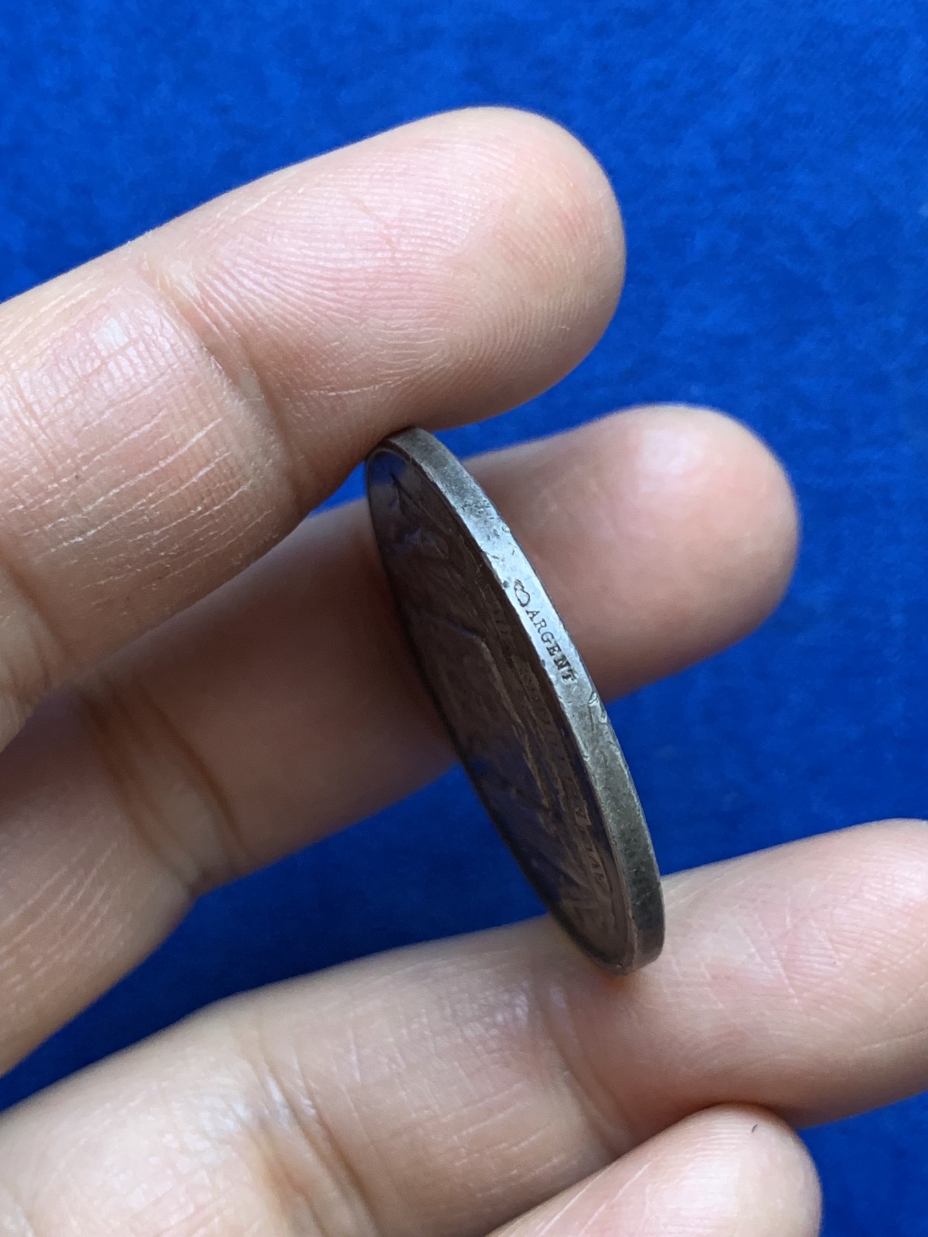 《竞宝斋》第237场- 周日，周一，周二，周日 疯狂4连拍 (全场包邮) 法国南特储蓄银行银质代币，14.92g，32.4mm，丰饶角边铭