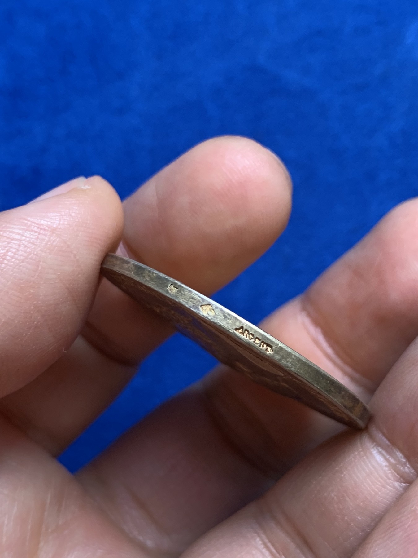 《竞宝斋》第237场- 周日，周一，周二，周日 疯狂4连拍 (全场包邮) 法国格里尼翁校友会鎏金银章 脸部清晰 37mm 25.15g 菱形+野猪头银标