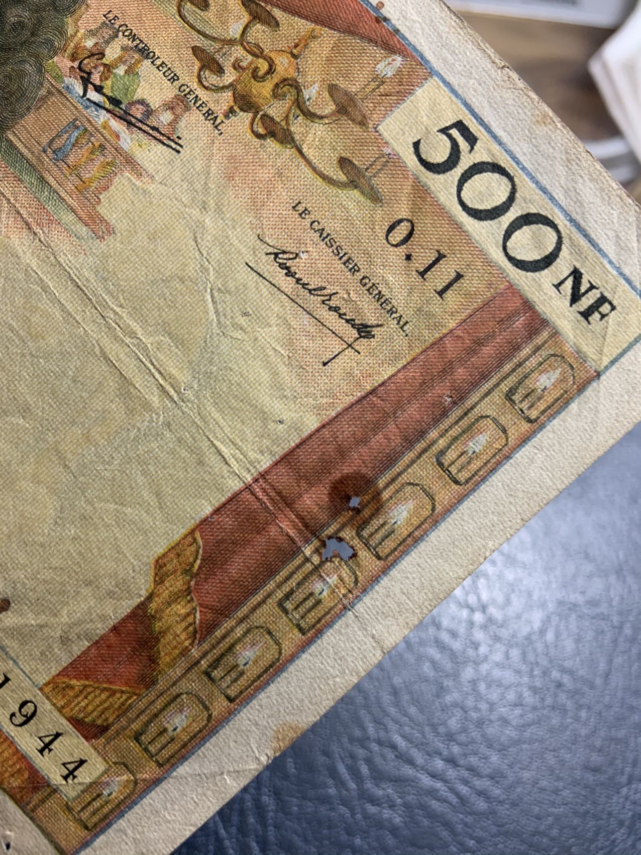 收藏联盟Quantum Auction 第319期拍卖  法国1963年500法郎 品相如图 剧作家 莫里哀 稀少
