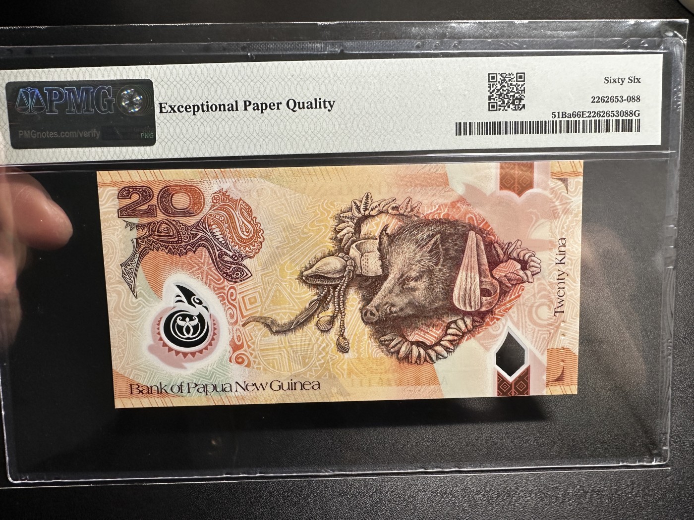《外钞收藏家》第三百四十三期（评级场） 2021年巴布新几内亚20 无47 PMG66