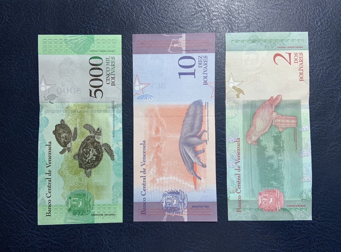 收藏联盟Quantum Auction 第319期拍卖  委瑞内拉2014-18年2-20000玻利维亚 品相UNC 打侧光的部分为AU+ 