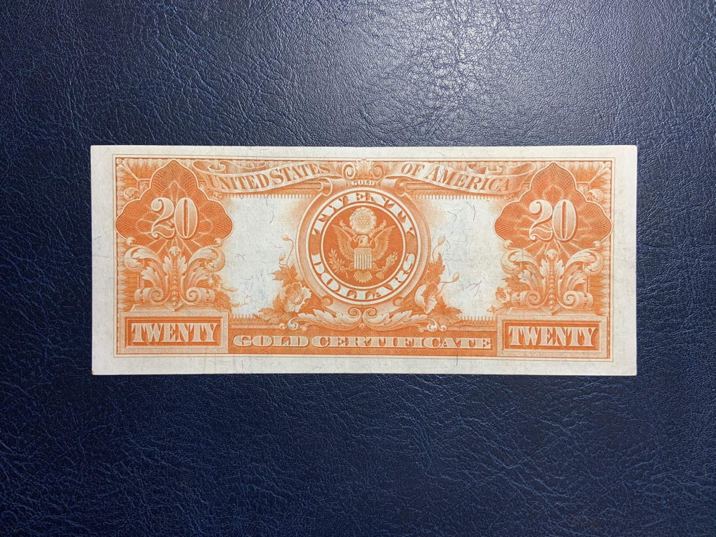 收藏联盟Quantum Auction 第319期拍卖  美国联邦1922年20美元金币券 非全新  品相如图 有个针孔 号码无347