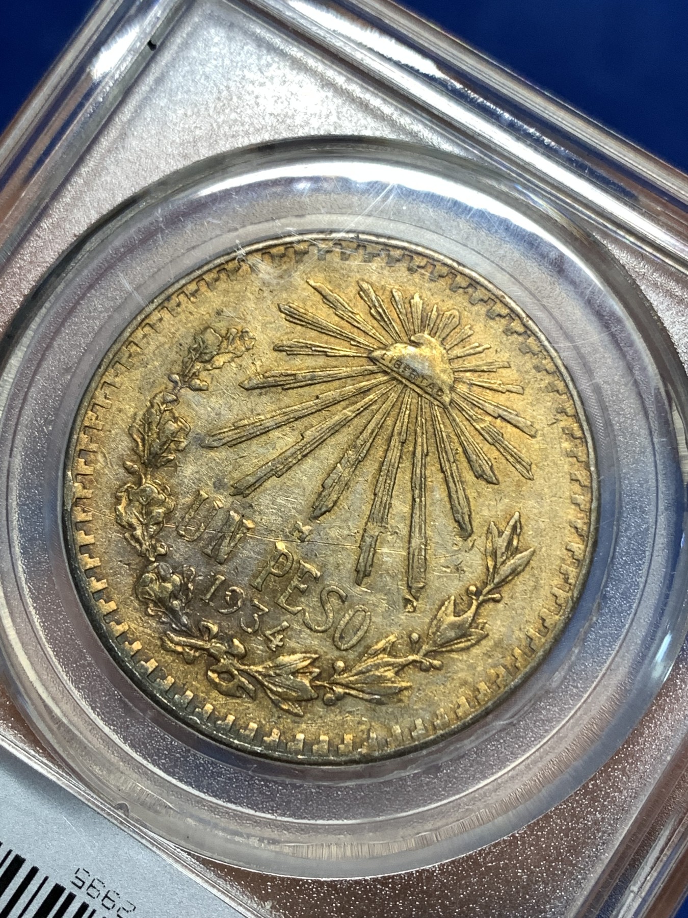 《竞宝斋》第235场-周日，周一，周二，周三 疯狂4连拍 (全场包邮) 闻德-AU58 1934墨西哥银币1比索