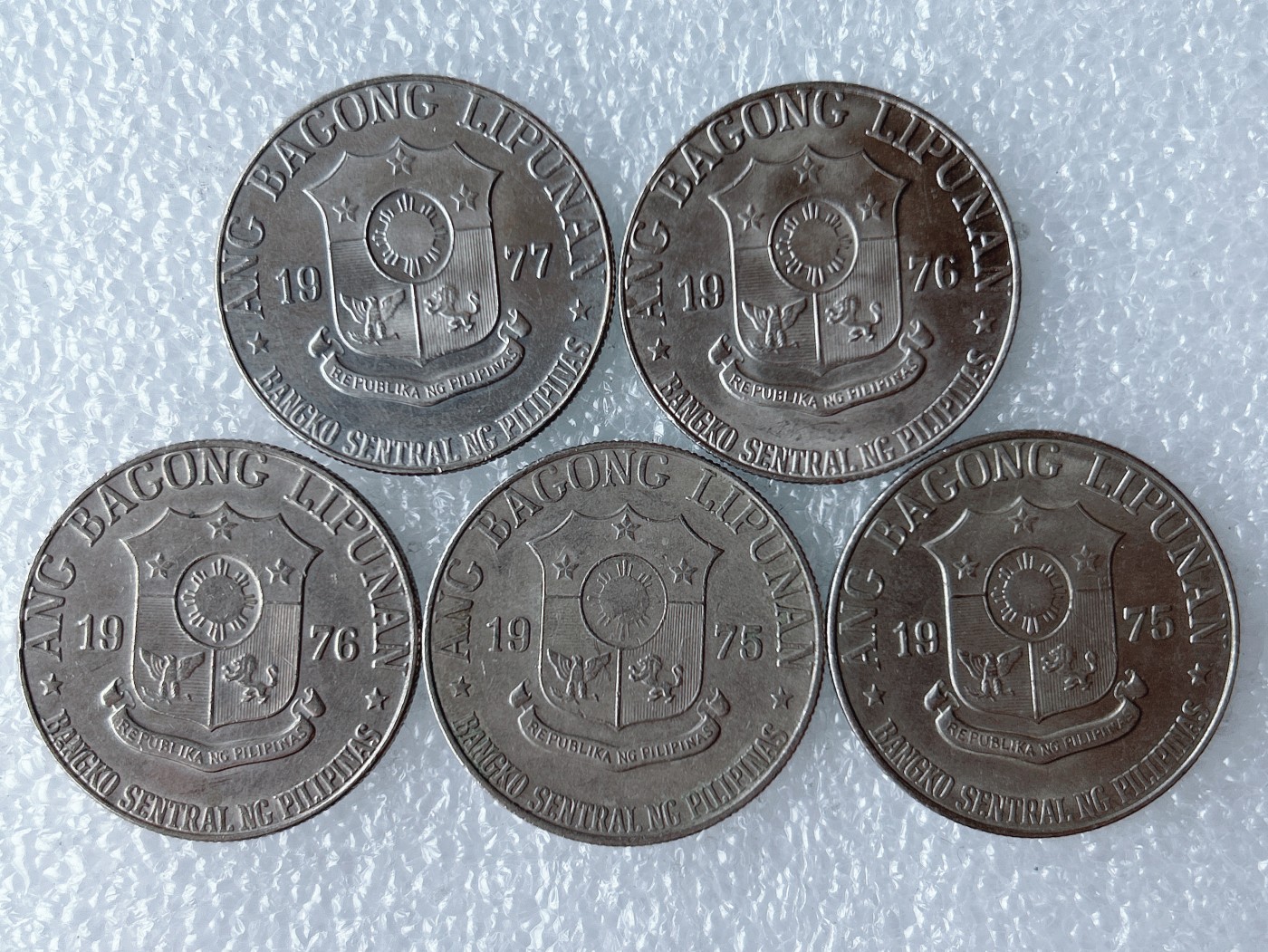 第一海外回流一元起拍收藏 散币场 第59期 菲律宾1比索 5枚