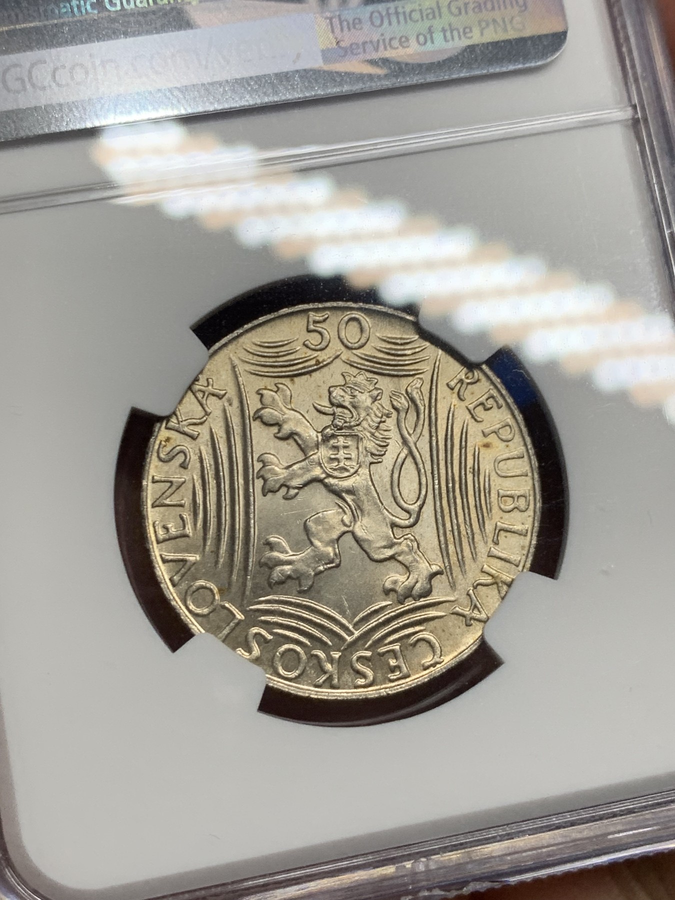 《竞宝斋》第235场-周日，周一，周二，周三 疯狂4连拍 (全场包邮) NGC-MS64 捷克斯洛伐克 1949年 斯大林诞辰纪念50克朗银币 状态绝佳