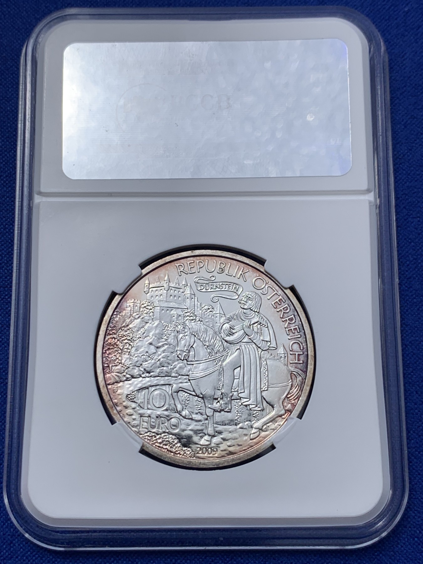 《竞宝斋》第235场-周日，周一，周二，周三 疯狂4连拍 (全场包邮) 奥地利 2009年 狮心王在杜恩施泰因 10欧元银币 UNC 边缘有氧化