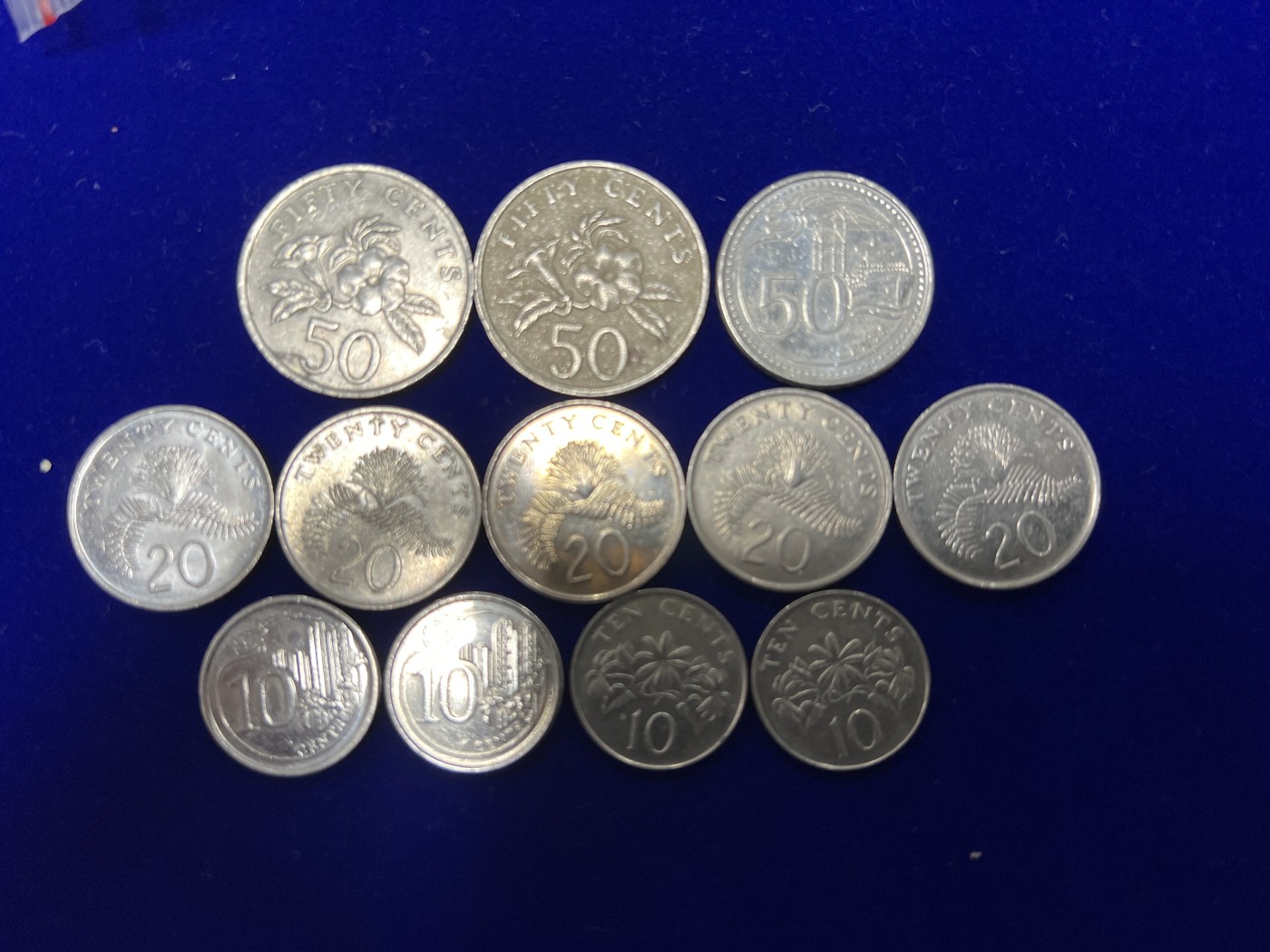 飞翔风筝第十场世界钱币 新加坡12枚硬币